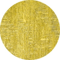 Ahgly Stroj za upotrebu u zatvorenom okruglo okruglo okruglo kruto žuto modernim prostirkama, 5 'runda
