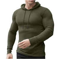 Dukseri s kapuljačom za muškarce Brzo sušenje ležerne modne čvrsto učvrsne mišiće Fitness Sportski hoodie