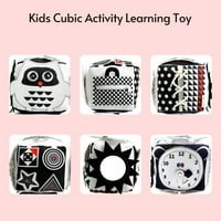 Dječji kubični aktivnost igračka za učenje sa dugminama na zatvaračima i više beba senzornih igračaka