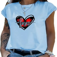 Capreze Ženska srčana print T Majica Modni Boho vrhovi plaža Tunička bluza Pismo Ispisana majica