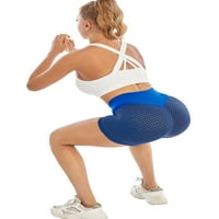 Visoko strup podizanja guzače za podizanje joge za žene TUMMY CONTROL TextUred ruched kratke hlače Sportska
