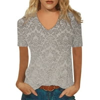 Ljetne bluze za žene Elegantne casual V izrez šifonske bluze vrhovi majice l
