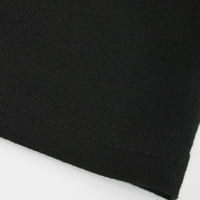Ženski vrhovi, ženski ljetni vintage dvostruki rukavi duge ispisuju kratki rukav bluza crna xl