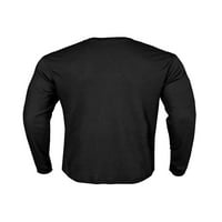Paille muns majice dugih rukava majica majica Ležerne prilike Basic Tee Black S