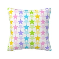 Cute Rainbow Pastel STAR jastuk za bacanje navlake, krevet kauč kauč za kauč Klint ukrasni jastuk za