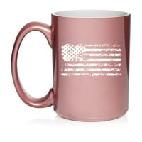 Grunge Američka zastava keramički šalica kafe poklon čaj za nju, on, prijatelju, muškarci, suradnik,