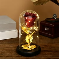 Valentinovo romantična simulacijska simulacija ruža cvijeća staklena pokrivača LED ukras doma