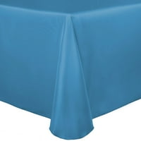 Ultimate tekstil satenski ovalni stolnjak - za kućne trpezarije, tirkizno plava