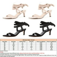 Ymiytan Dame Sandale sandale Stiletto Strapppy Sandal čipkajte haljinu Obuća za cipele za zabavu Modni