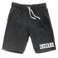 Muška država Indiana V Vintage Black Fleece kratke hlače X-velika berba crna