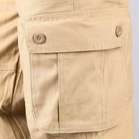 Symoidne muške teretne pantalone - Plus veličina Čisti pamučni multi-džepni dodatni pantalone otpornih