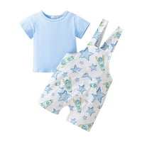 Rovga ljetni toddler dječaci odjeća za bebe dječak gospodin playsiit odjeća Slatki uzorak vrhovi i kratke