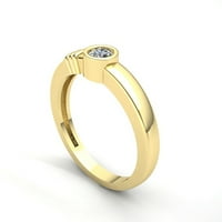 Prirodno 0,75ct okruglo Diamond Dame Dame Bridal Solitaire Angažova za angažovanje prstenasto 14k ruža,