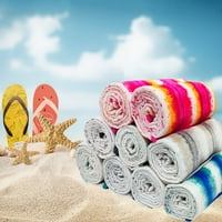 TEQQO Luksuzni ručnik za plažu Extra veliki velor ručnik za bazen, meko upijajući ručnik za plažu Jacquard,