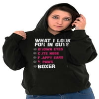 Životinjska ženska dukserica s kapuljačom ono što tražim u momcima vlasnik Boxer Lover
