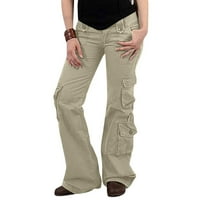 Ženske vrećaste teretne hlače Vintage traperice sa džepovima Široke noge pantalone labave kombinezone