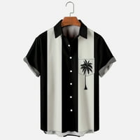 Tklpehg muške majice sa majicama s kratkim rukavima Havajska majica na plaži Majica Štampana bluza Ležerne