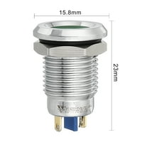 Indikatorska lampica 12V Green Metal Pilot Custom Dash Signal Lamp PCB tip