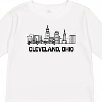 Inktastic Cleveland Ohio Skyline poklon malih dječaka ili majica s dugim rukavima s dugim rukavima
