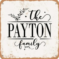 Metalni znak - porodica Payton - Vintage Rusty Look