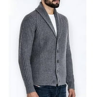 Zimski džemper za muškarce - dugi rukav kardigan čvrsti gumb dolje Ležeran ugodan pleteni džemper vrhovi