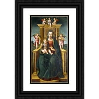 Ludovicono Breac Black Ornate uokviren dvostruki matted muzej umjetnosti pod nazivom: Djevica i dijete ustoli