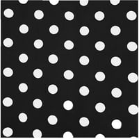 Ukrasne pamučne bijele polke tačkice na crnom stolu u