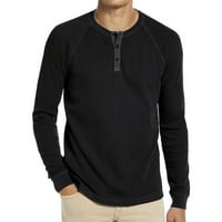 Leodye Muns Top Clearence Muška košulja s dugim rukavima košulja s kapuljačom s kapuljačom, pulover