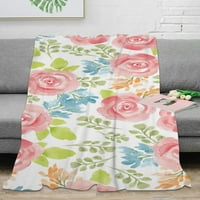 Slatki cvjetni crtani crtani bake pokrivač ultra mekane udobne pokrivače Flannel 50 x60