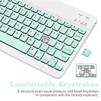 Punjiva Bluetooth tastatura i miš kombinirano ultra tanak tastatura u punoj veličini i ergonomski miš