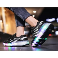 Fangasis Girls Kick-Roller Cipele LED svjetlo Up Rollerskates Boja blok valjka za klizanje Dječja šetnja