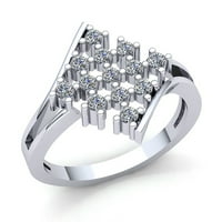 Real 1.5carat okrugli rez Diamond Dame Jedinstvena fantastična godišnjica Angažman prsten od punog 14k