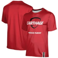 Muški izgled Red Carthage Firebirds Ponosni roditelj Logo Stripe majica