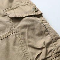 Amidoa muške pamučne pamučne multi-džepne komore otporne na košulje, obrezane pantalone redovne i velike