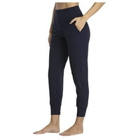 Clears Ryrjj ženski joggers dukseri lagani atletski džepovi hlače niz struk konusne salonske hlače za