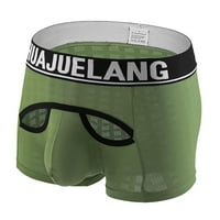 Muške bokserne hlače vreća vrećice prozračne mrežne muške muške bokserne hlače sa jasnim zelenim xl