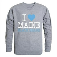 Republički proizvodi 552-334-HGY - University of Maine I Love Crewneck Majica, Heather Grey - 2xL