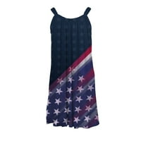 Američka haljina za zastavu Žene 4. srpnja Torbe Star Stripes USA Haljina Patriots Ljetni tee haljina
