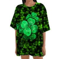 Mikilon Women majica St.Patricks Day majica O-izrez kratkih rukava oblozi grafičke magisterirane bluze