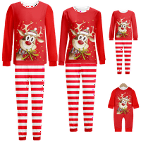 Uklapanje božićnih pidžama Organska pamučna porodična kupaća odjeća Početna Xmas PJS set za psa, djecu