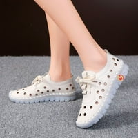 Nove svetlosne cipele prozračne izdužene ležerne cipele sa ravnim potpeticama za dame bijele