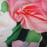Pink siva cvjetna zavjesa za tuširanje, akvarel cvjetne tušske zavjese sa kukama Bijela siva tkanina