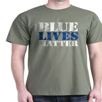 Cafepress - Plavi liveni majica tamna majica - pamučna majica