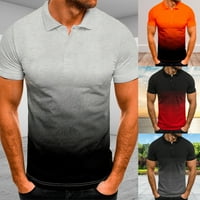 Farfi ovratnik majica labav kratki rukav kontrastni boju muškarci na vrhu ljeta tiskane košulje