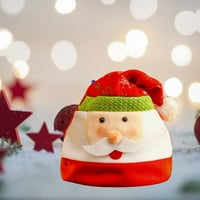 Božićni šešir Santa Claus Hat Božićna kapa Santa Claus Cap Xmas HAT sa pahuljivim plišanim obodom i