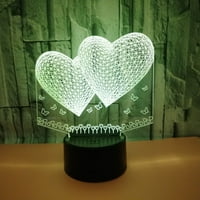 Promjena boje 3D hologram Ljubavna srčana svjetiljka USB akrilno svjetlo za dom