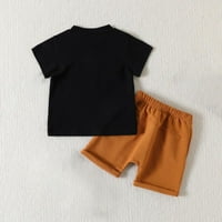 Dječaci za dijete s kratkim rukavima s kratkim rukavima Tors + kratke hlače za kratke hlače Ljetna odjeća