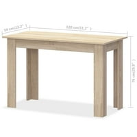 Tomshoo trpezarijski stol i klupe Dizajnirani drveni hrast