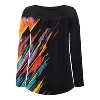Charella ženski vrhovi skrivaju trbuh masnih majica Ljetna nabrana majica V-izrez V-izrez majica casual