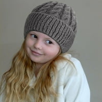 TureClos jesen i zimski pleteni šešir + rukavica set za djecu pune vunene šešir Pletene boje za ribolov